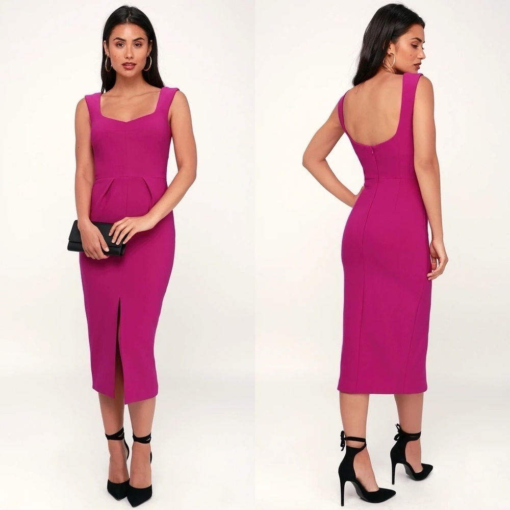 NWT Elliatt City Magenta Midi Dress
